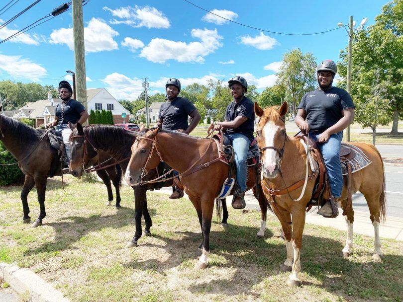 Ebony Horsewoman Mounted Patrol